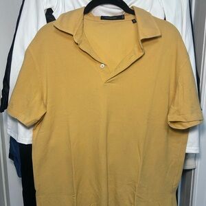 Ermenegildo Zegna Mustard Yellow Polo Shirt